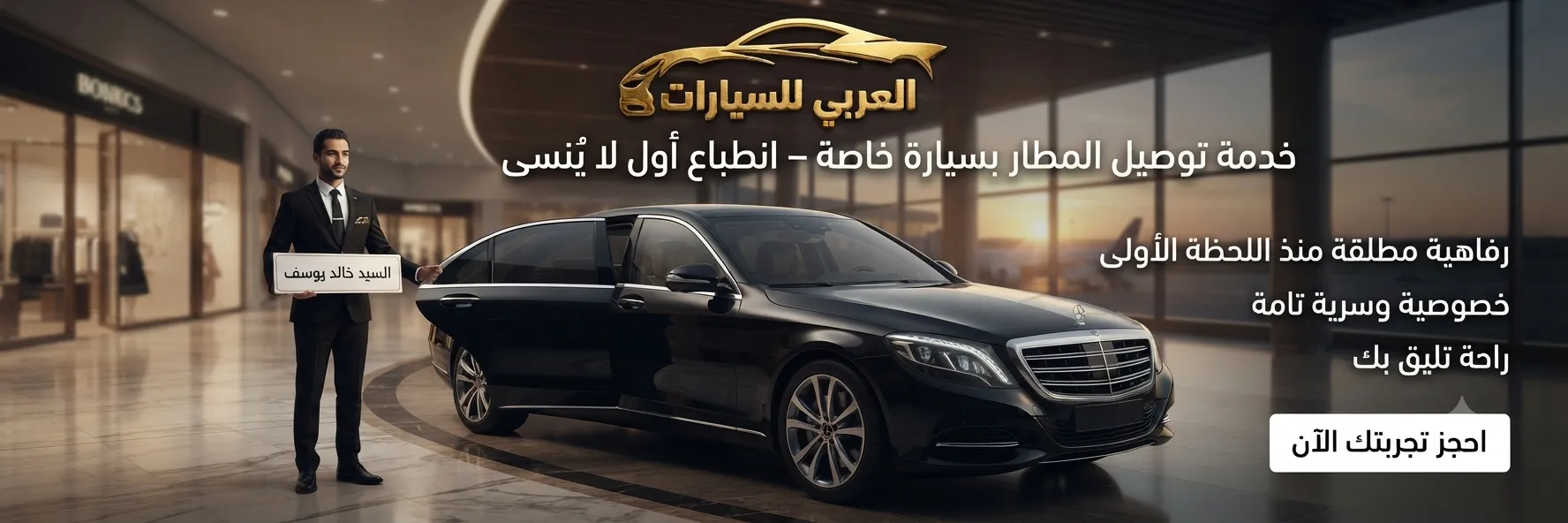 خدمة توصيل المطار بسيارة خاصة – انطباع أول لا يُنسى